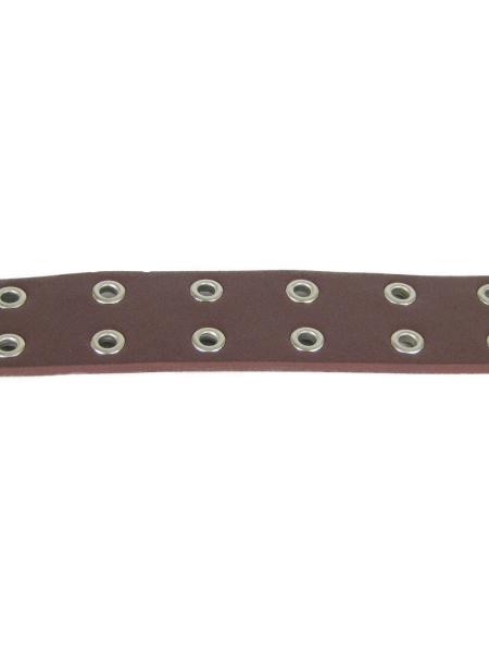 Doppeldorn  Lochnietengürtel unisex, Braun Detail